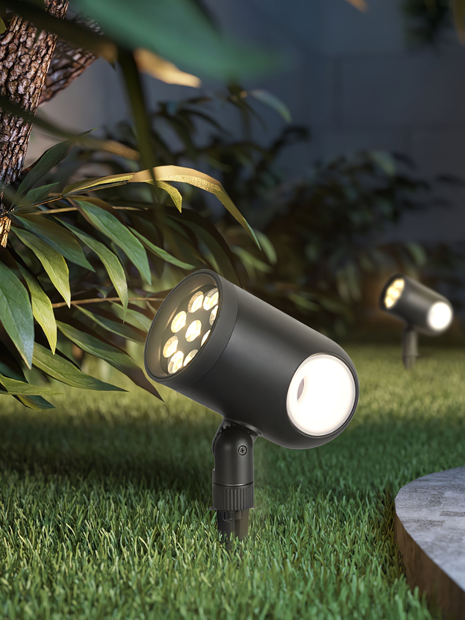 Bluxyn Spike Adjustable Landscape Spotlight-Neutral Decor