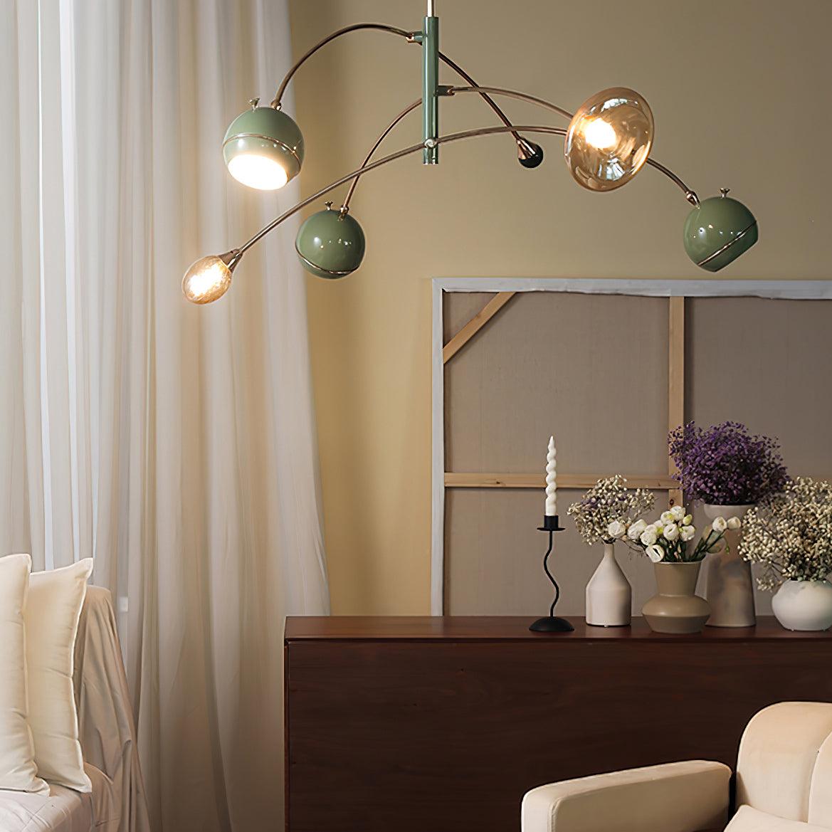 Lustra Chandelier Green Sci-Fi Elegant-Neutral Decor
