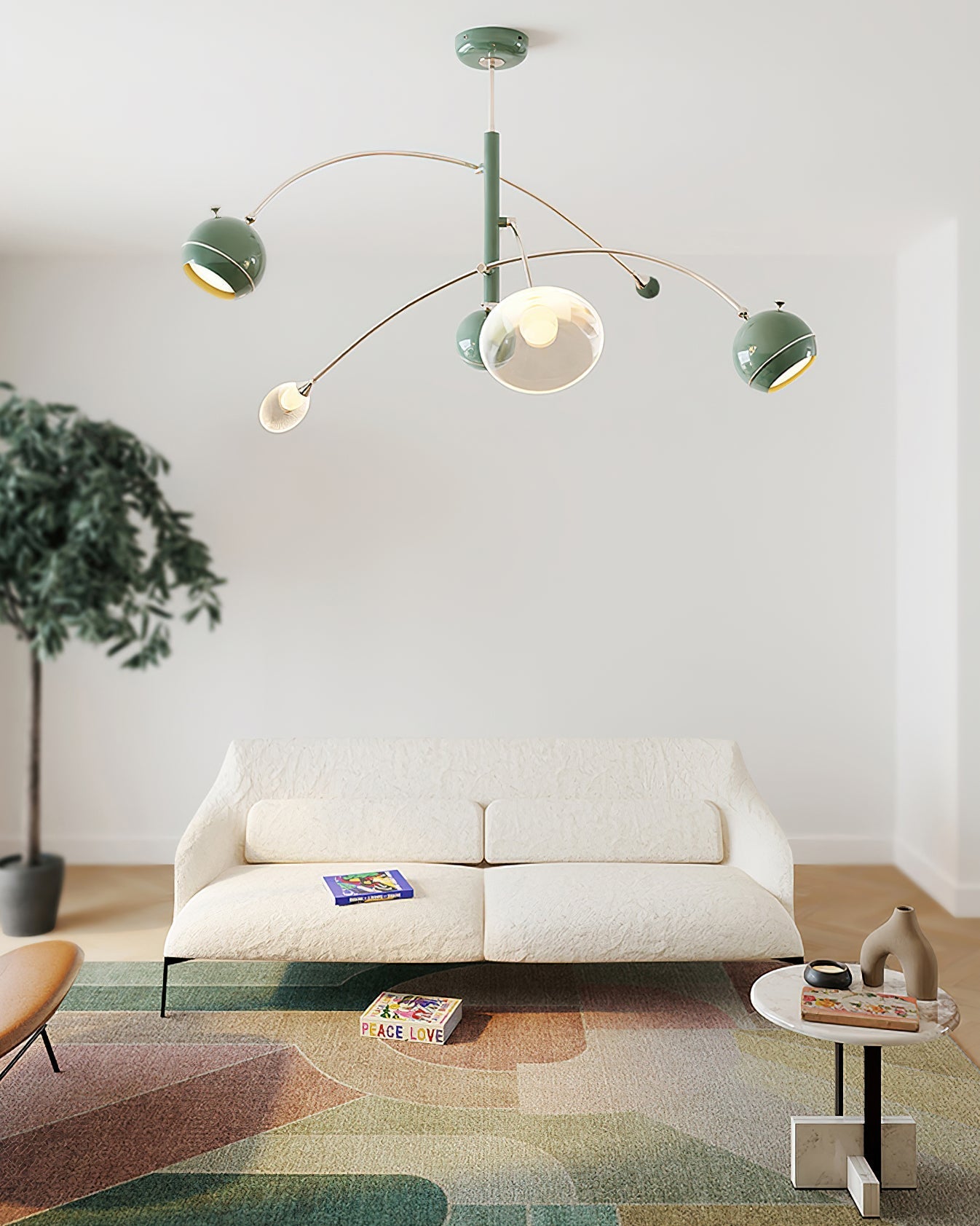 Lustra Chandelier Green Sci-Fi Elegant-Neutral Decor