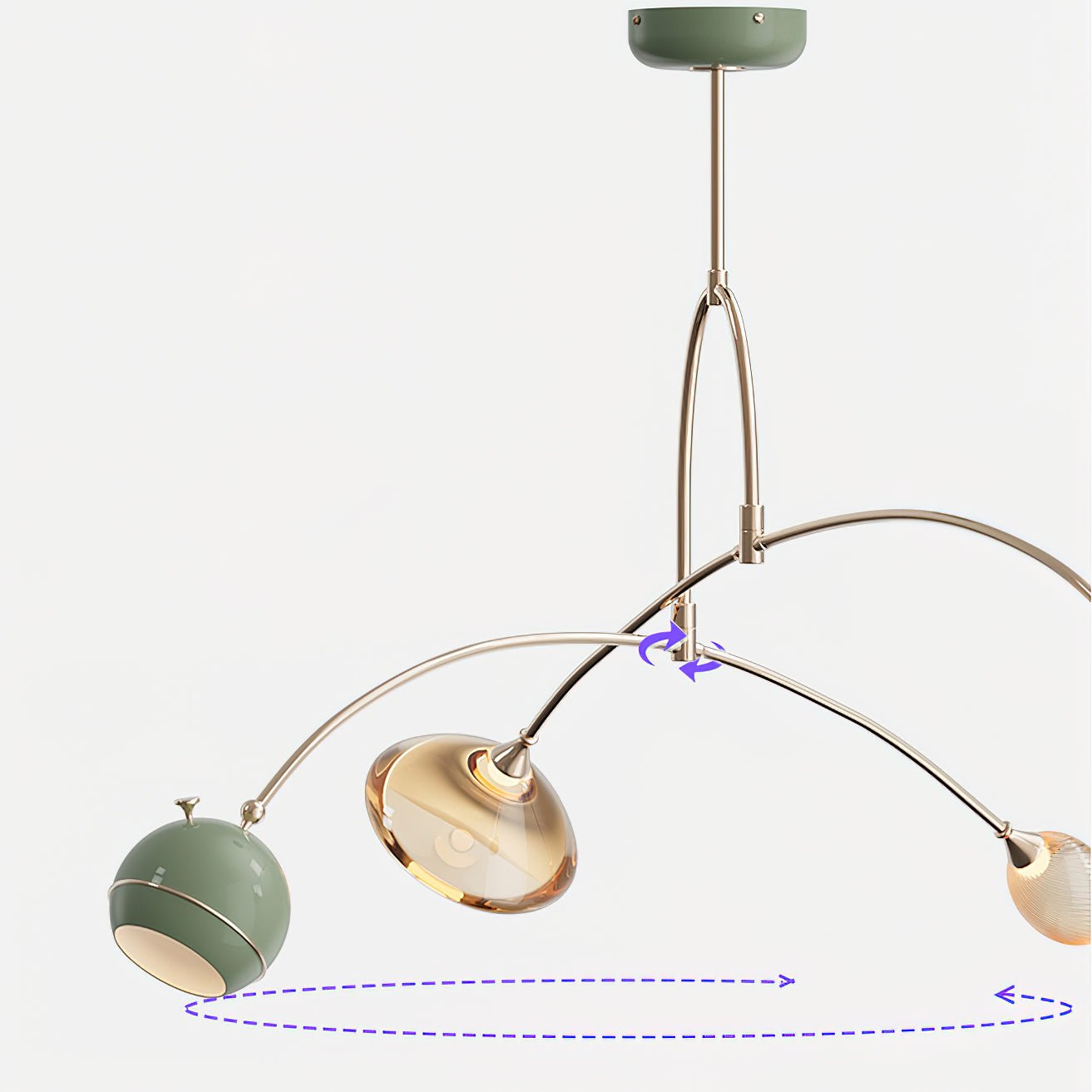 Lustra Chandelier Green Sci-Fi Elegant-Neutral Decor
