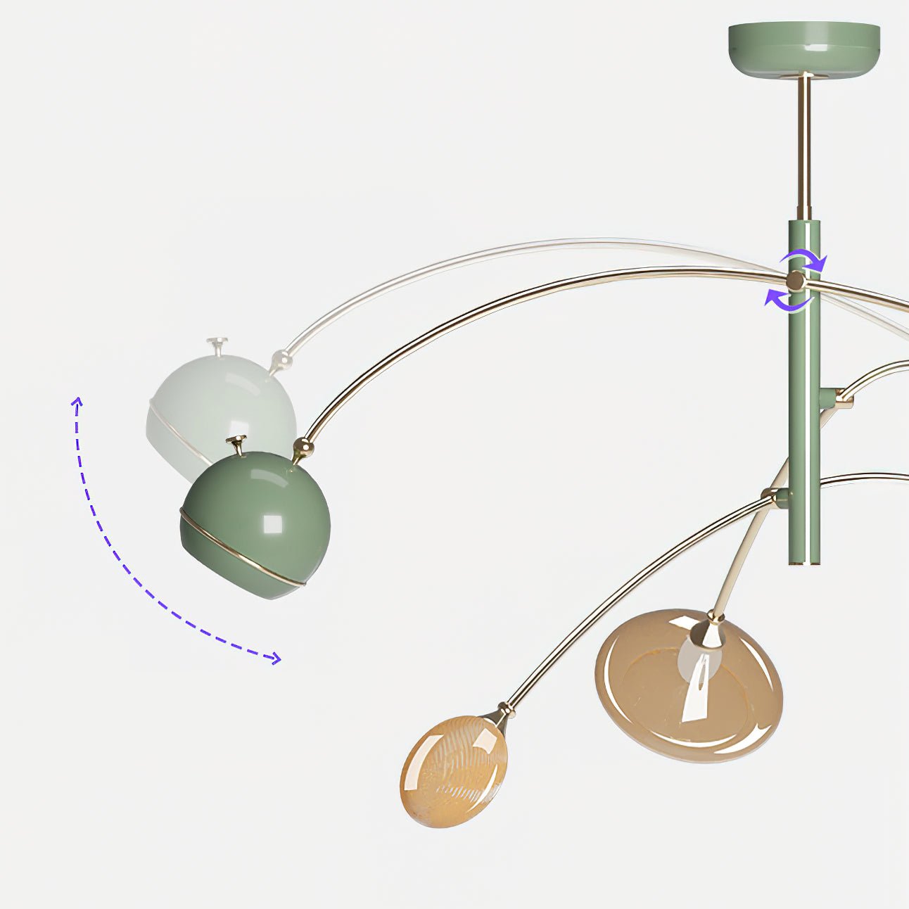 Lustra Chandelier Green Sci-Fi Elegant-Neutral Decor