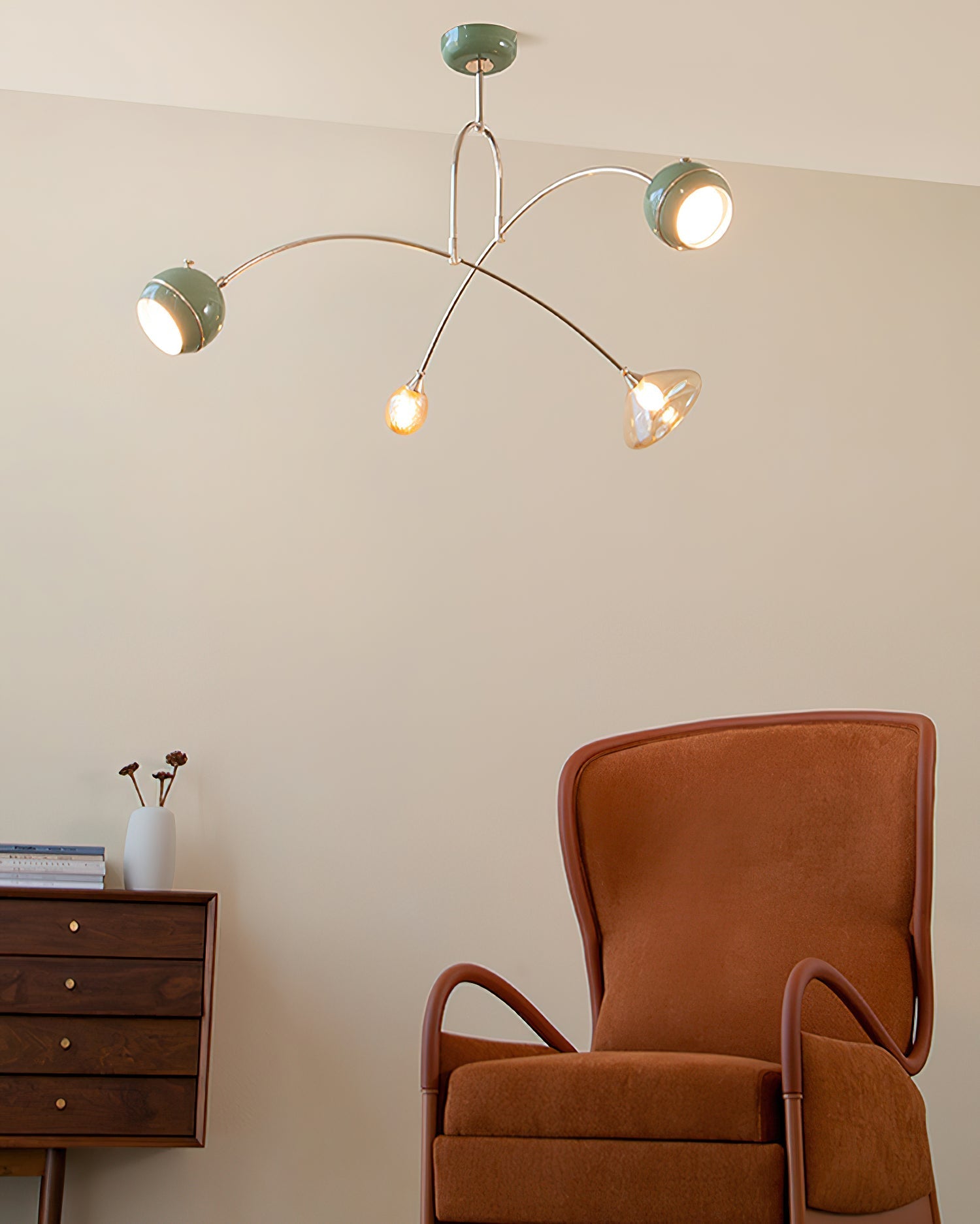 Lustra Chandelier Green Sci-Fi Elegant-Neutral Decor