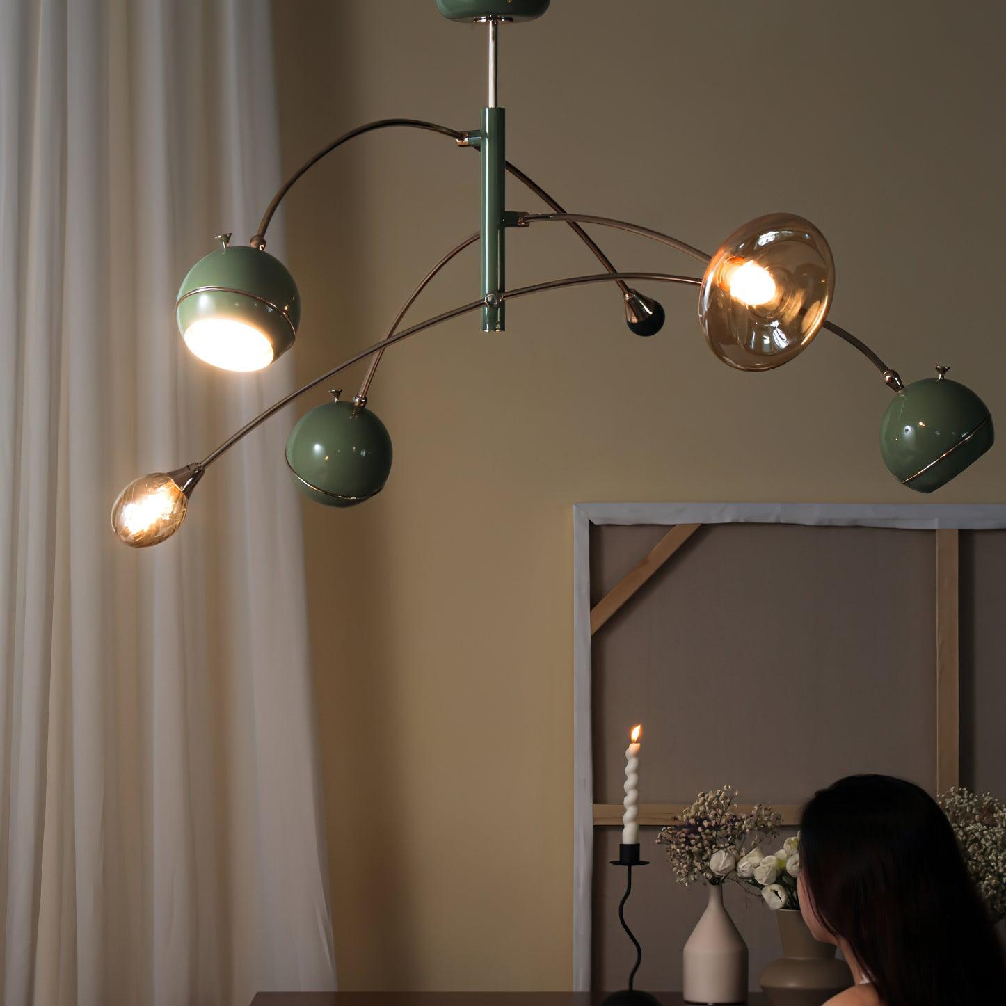 Lustra Chandelier Green Sci-Fi Elegant-Neutral Decor