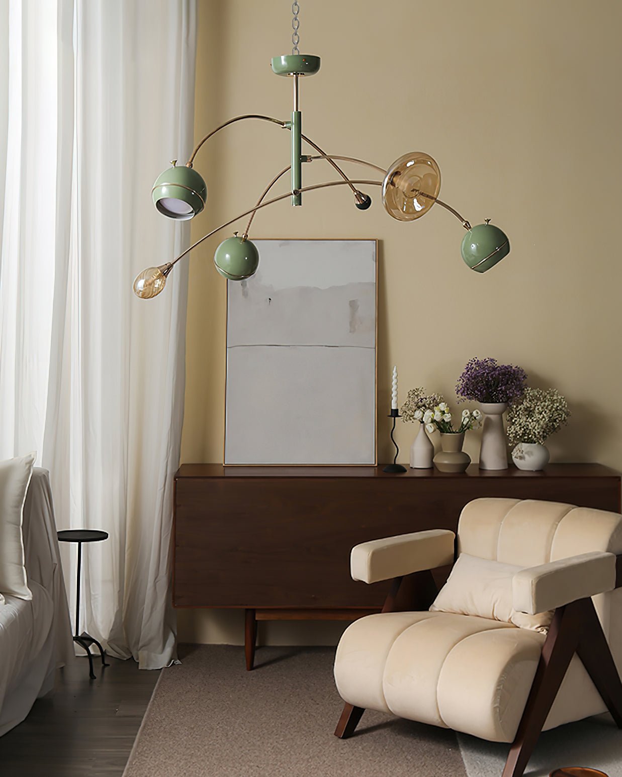 Lustra Chandelier Green Sci-Fi Elegant-Neutral Decor