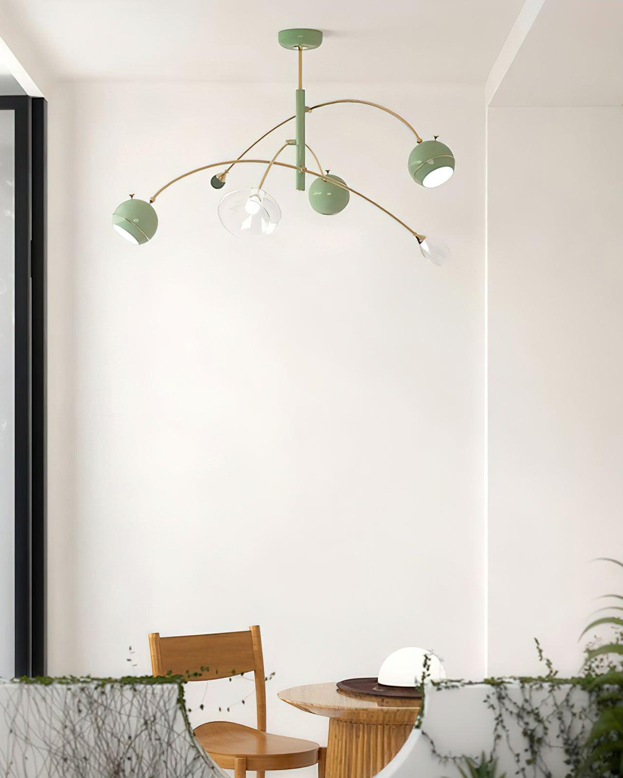 Lustra Chandelier Green Sci-Fi Elegant-Neutral Decor