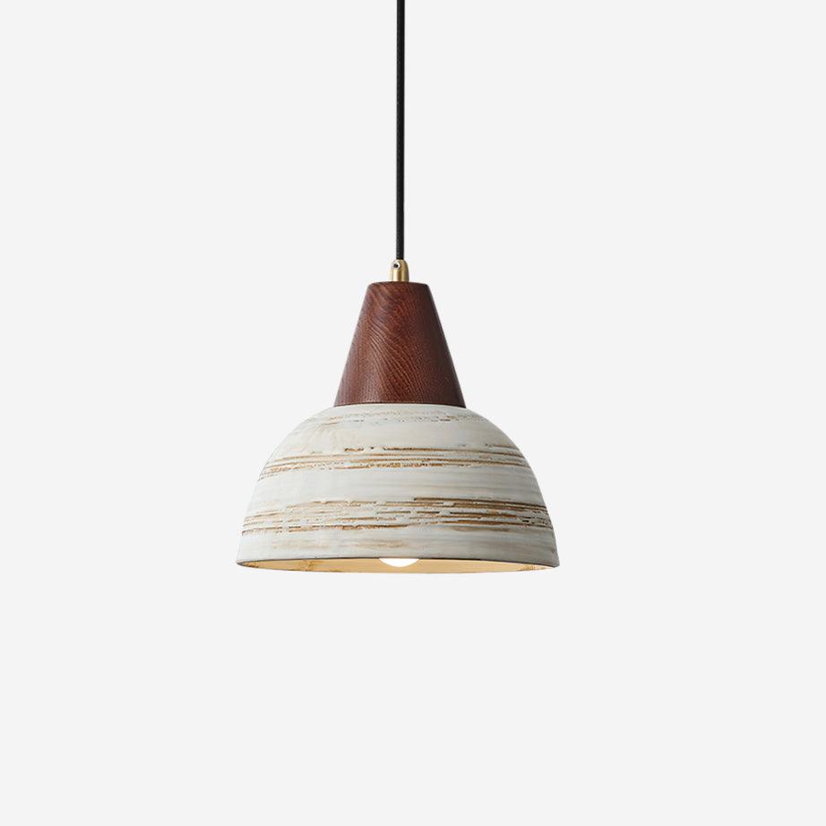 Pendant Lamp Textured Ceramic Shade Tapered Nordic Minimalist