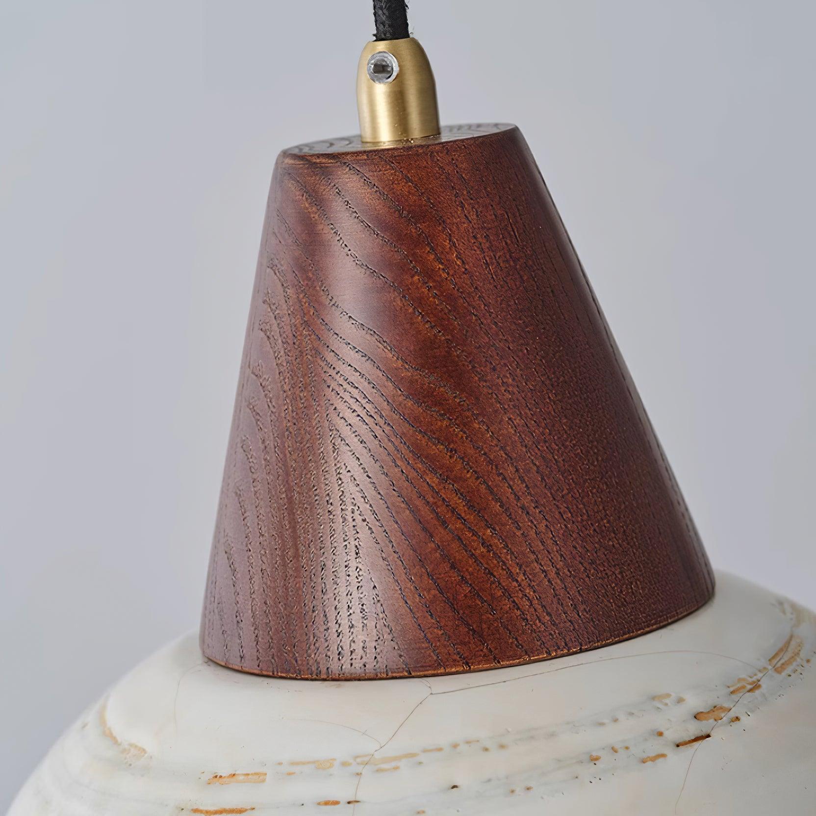 Pendant Lamp Textured Ceramic Shade Tapered Nordic Minimalist