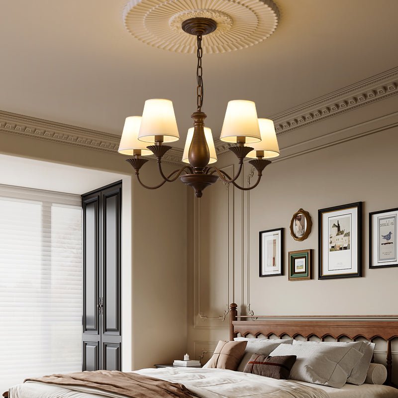 Ulenis Chandelier Fabric Shade Vintage-Neutral Decor