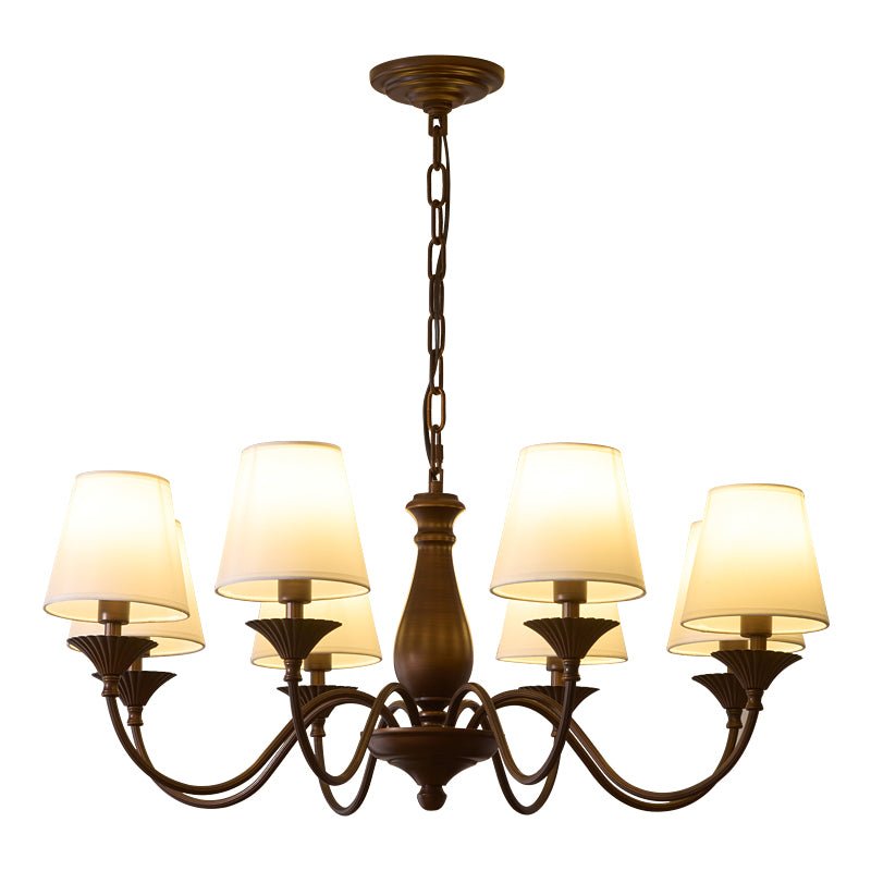 Ulenis Chandelier Fabric Shade Vintage-Neutral Decor