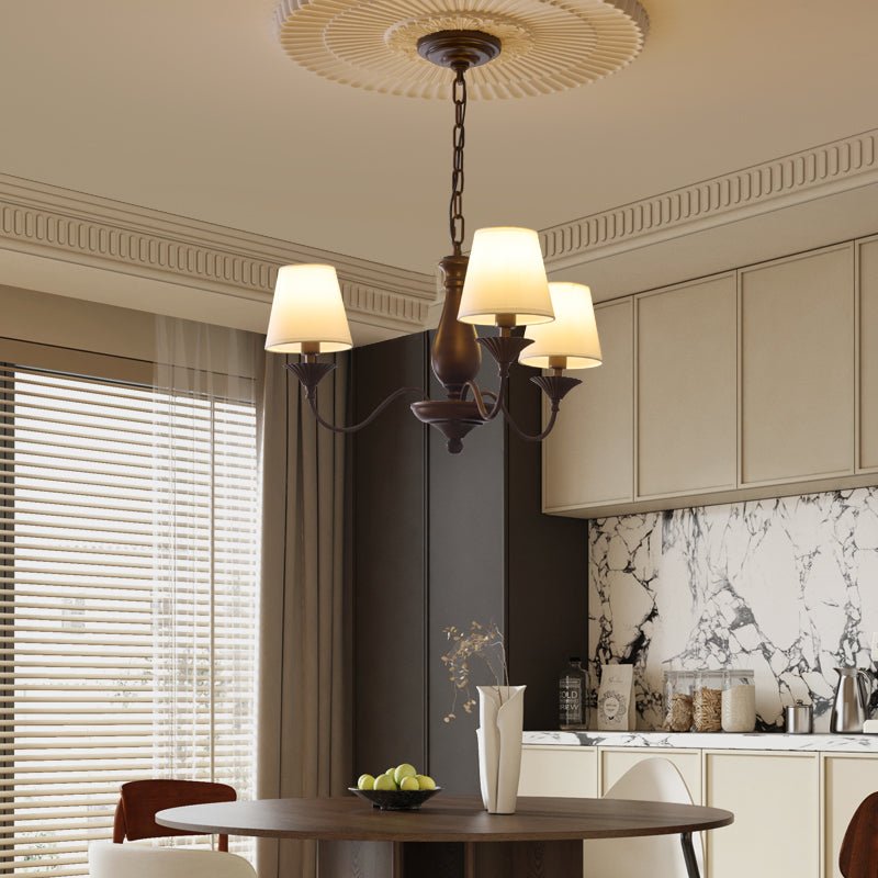 Ulenis Chandelier Fabric Shade Vintage-Neutral Decor