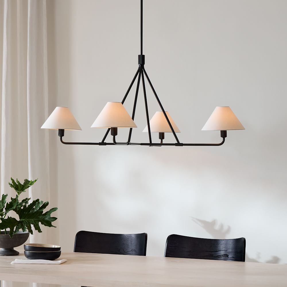 Vase Chandelier Cone Shade Minimalist-Neutral Decor