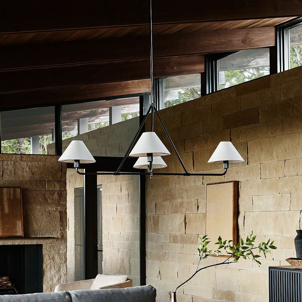 Vase Chandelier Cone Shade Minimalist-Neutral Decor