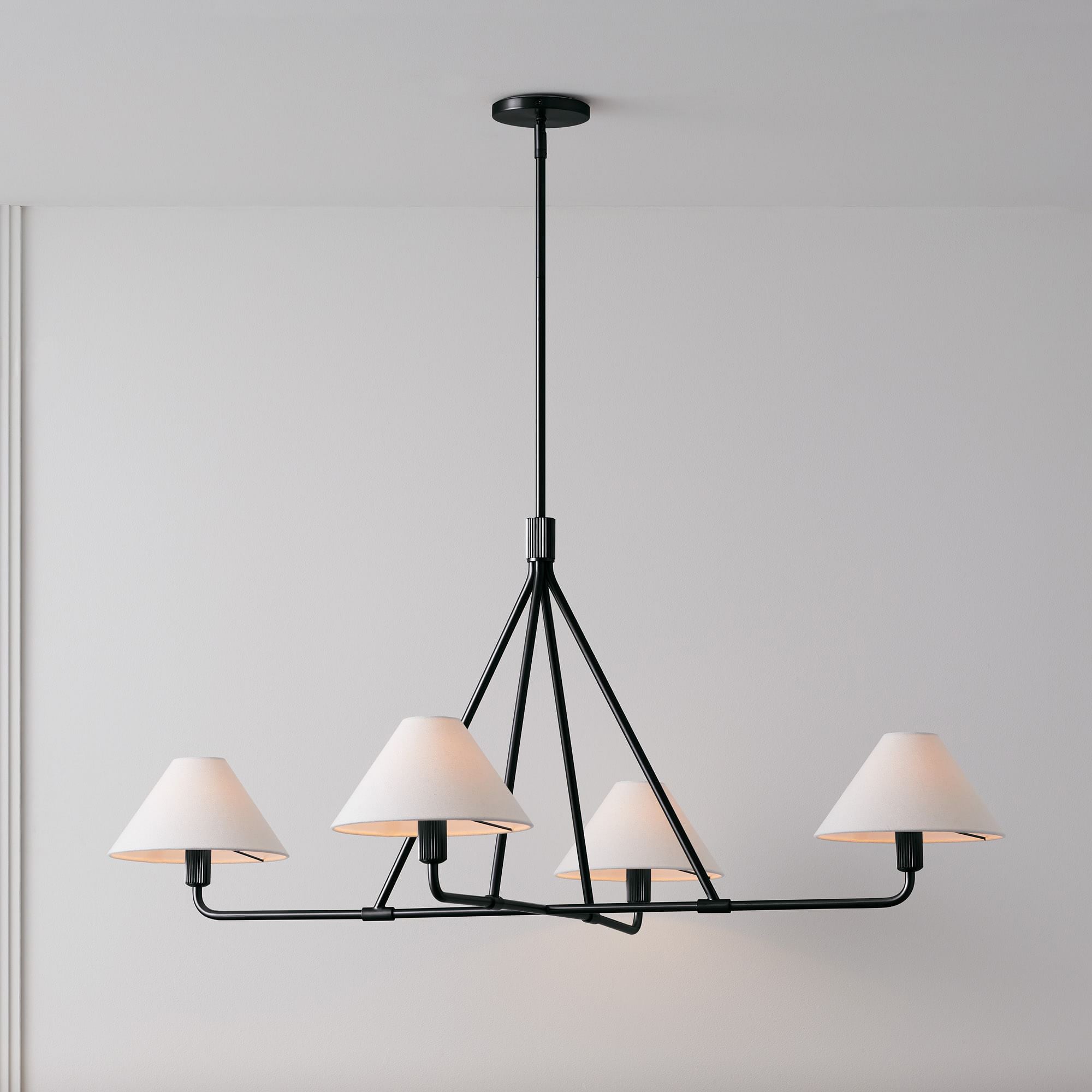 Vase Chandelier Cone Shade Minimalist-Neutral Decor