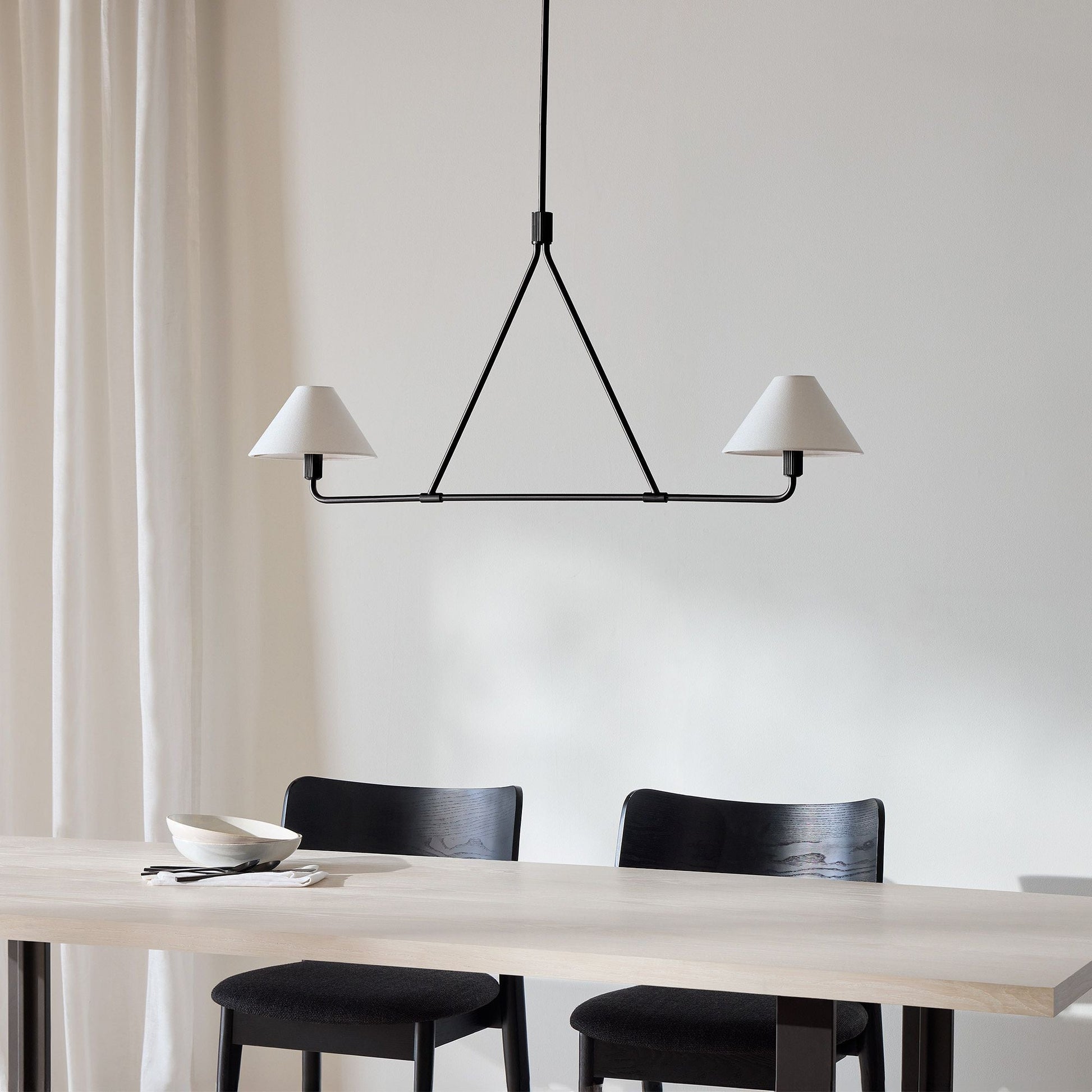 Vase Chandelier Cone Shade Minimalist-Neutral Decor