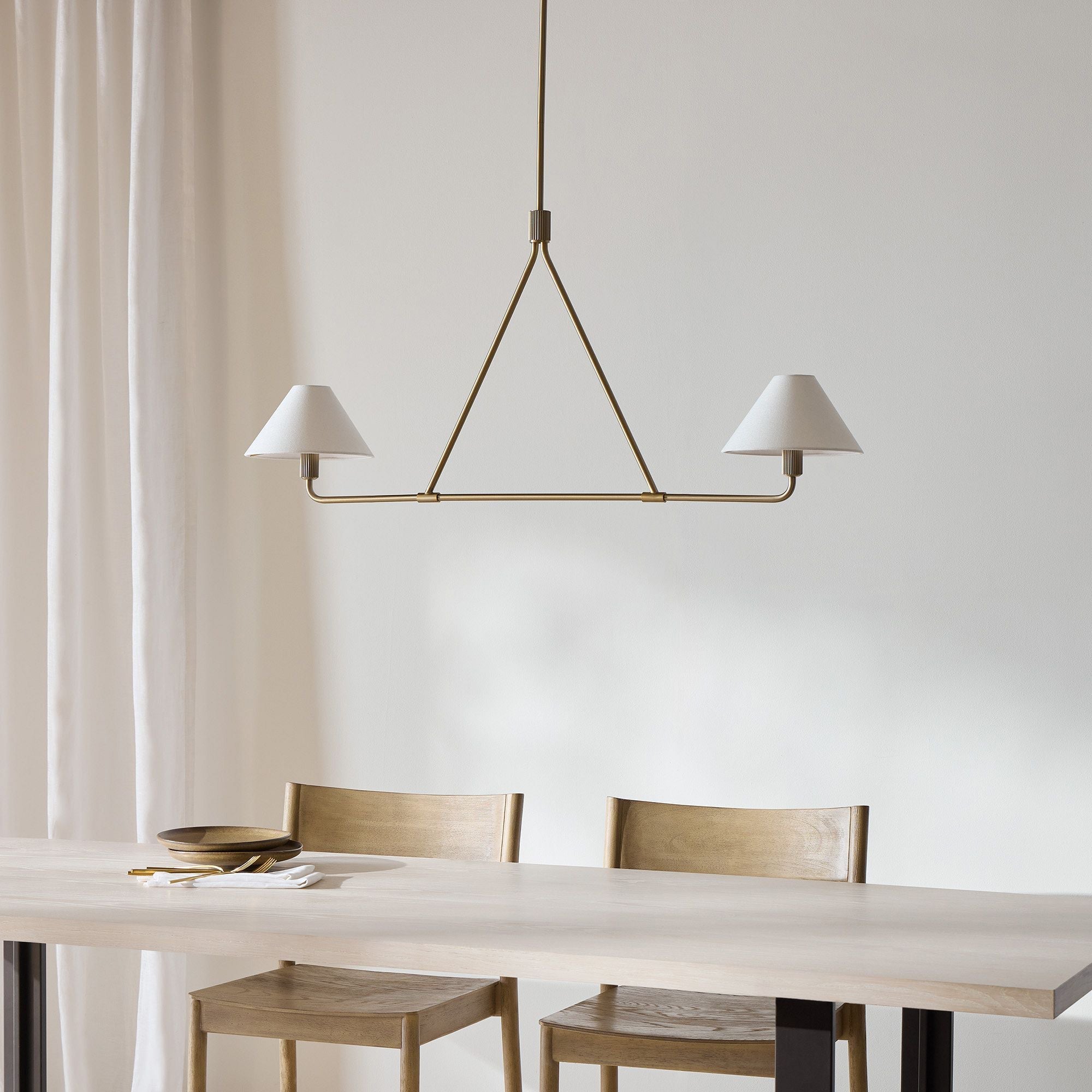 Vase Chandelier Cone Shade Minimalist-Neutral Decor