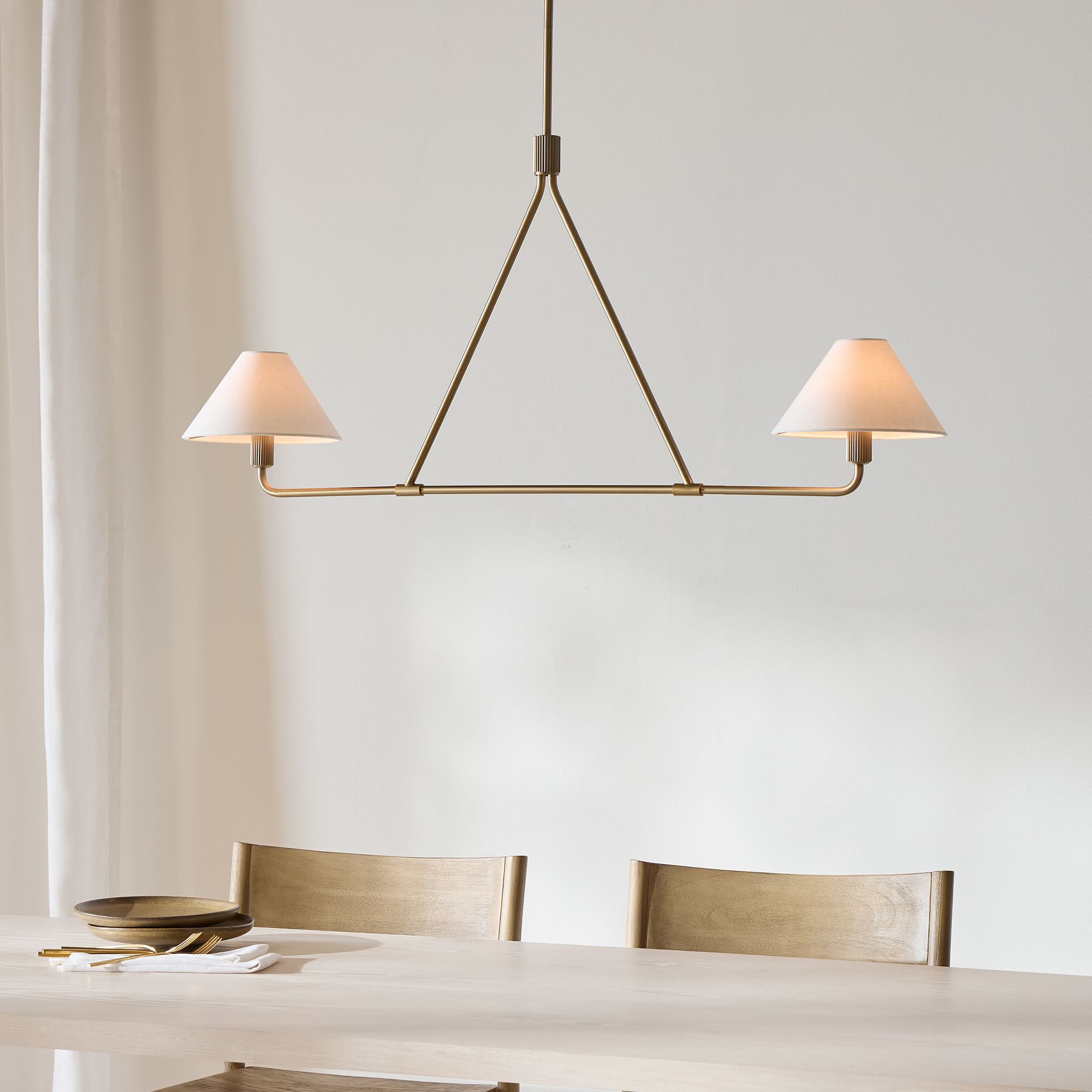 Vase Chandelier Cone Shade Minimalist-Neutral Decor