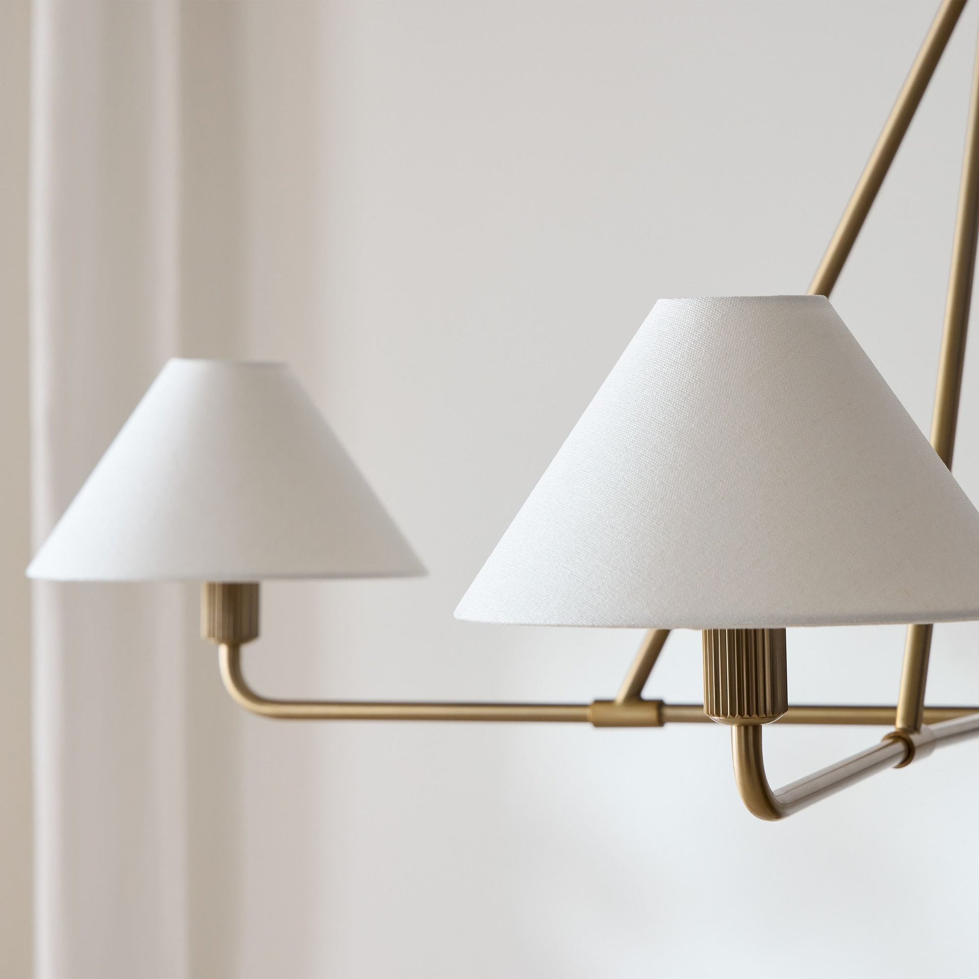 Vase Chandelier Cone Shade Minimalist-Neutral Decor