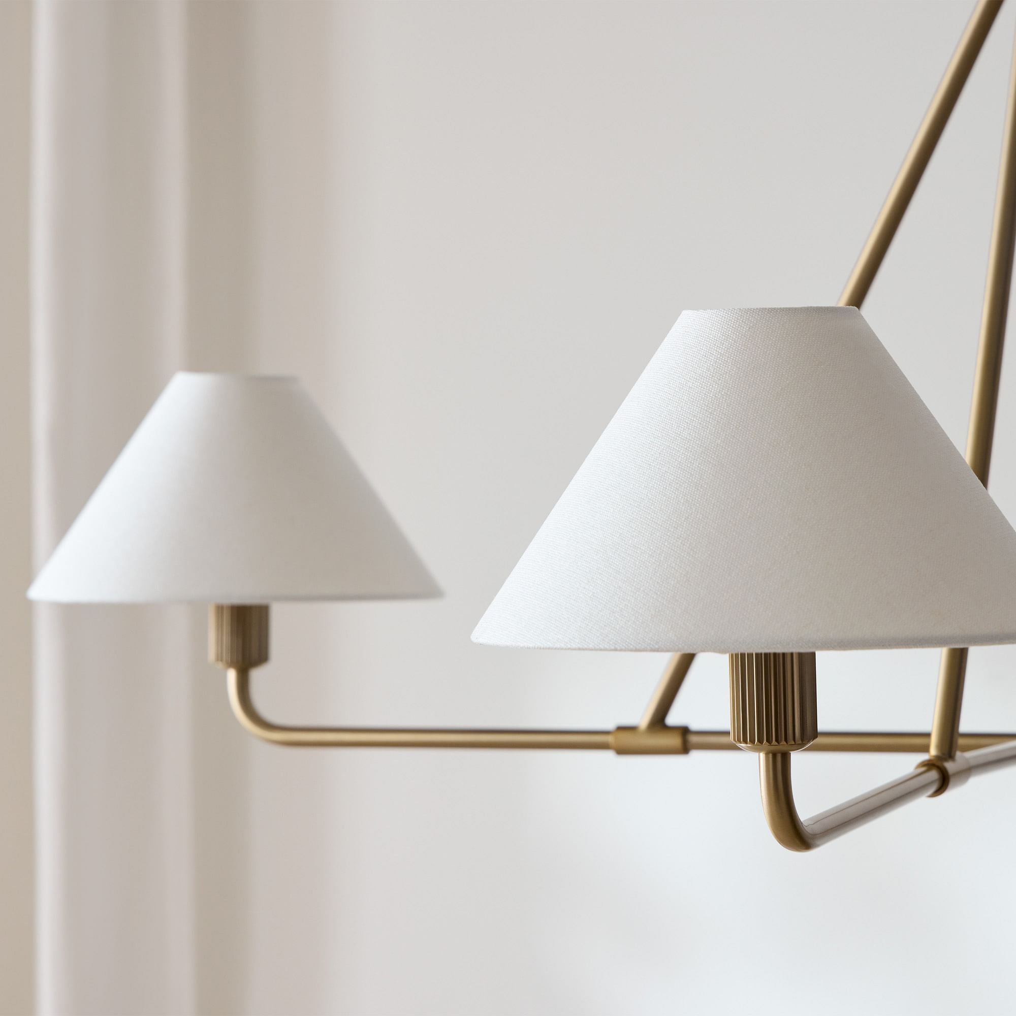 Vase Chandelier Cone Shade Minimalist-Neutral Decor
