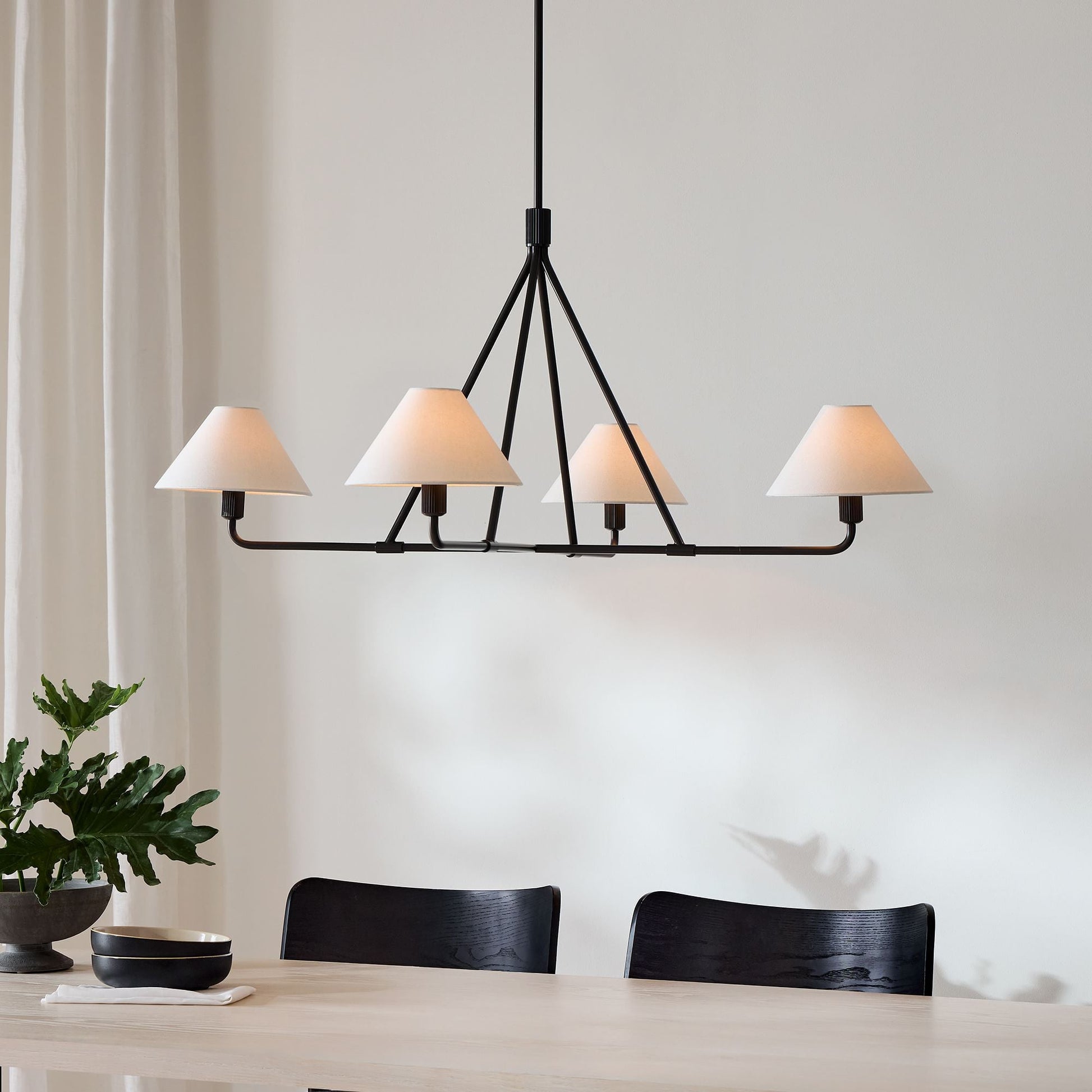 Vase Chandelier Cone Shade Minimalist-Neutral Decor