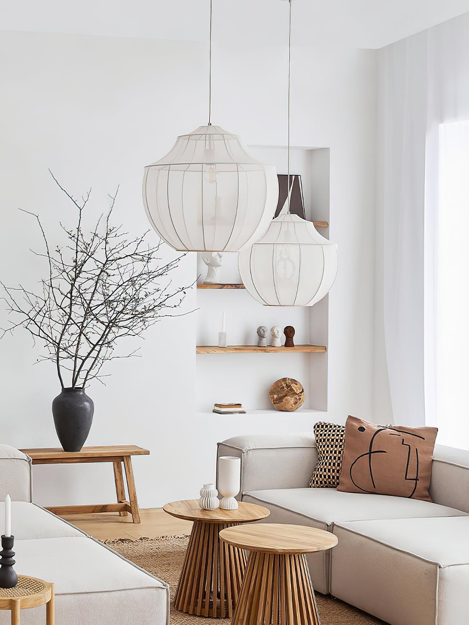 Frigen Premium Elegance Mesh Fabric Pendant Light-Neutral Decor