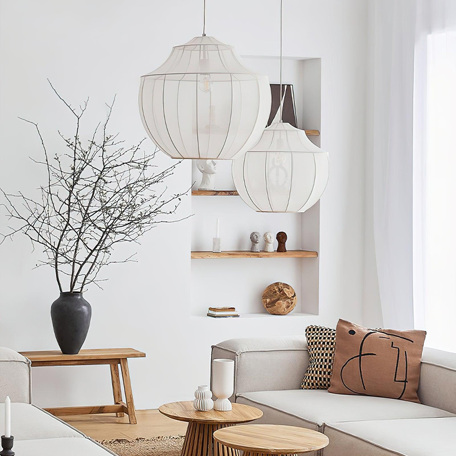 Frigen Premium Elegance Mesh Fabric Pendant Light-Neutral Decor