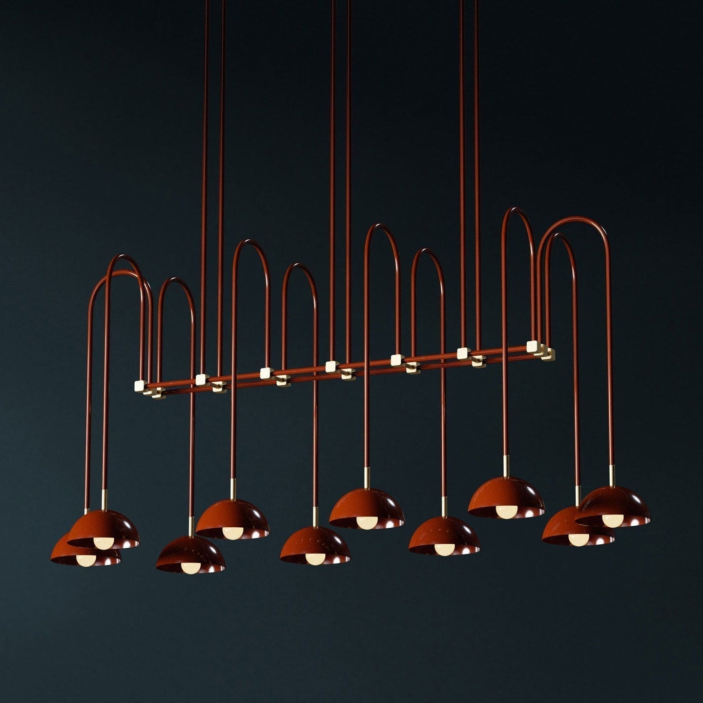 Blikuvyh Vintage Industrial Atelier Brass Metal Chandelier