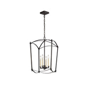 Xenuvyu Modern Minimalist Industrial Black Metal Lantern Pendant Lamp