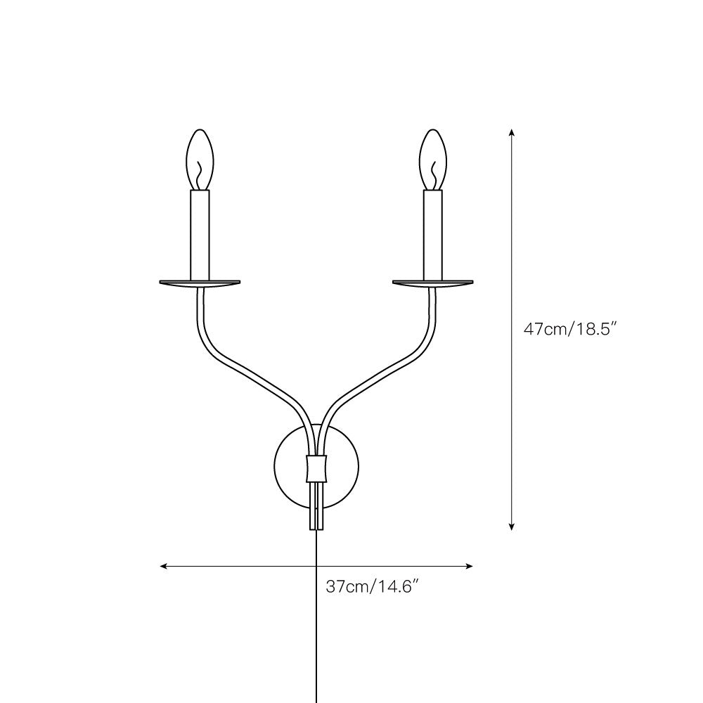 Gwyn Plug-in Brass Wall Lamp