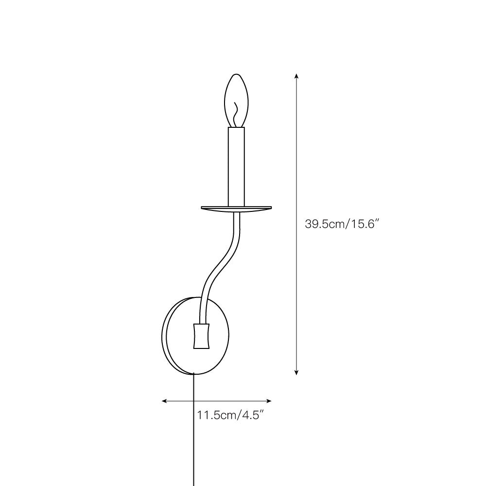 Gwyn Plug-in Brass Wall Lamp