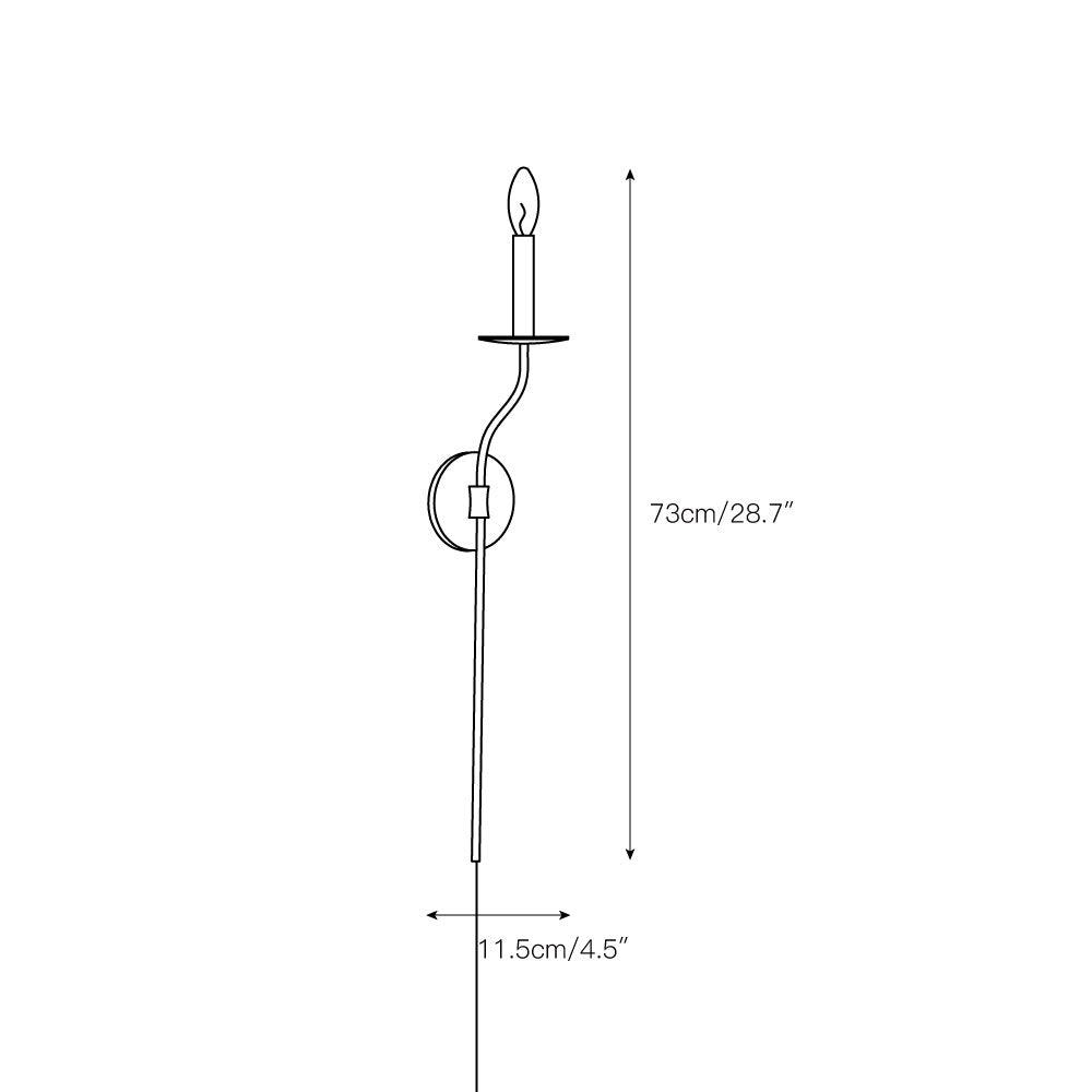 Gwyn Plug-in Brass Wall Lamp