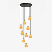 Bell Jar Alabaster Cluster Chandelier-Neutral Decor