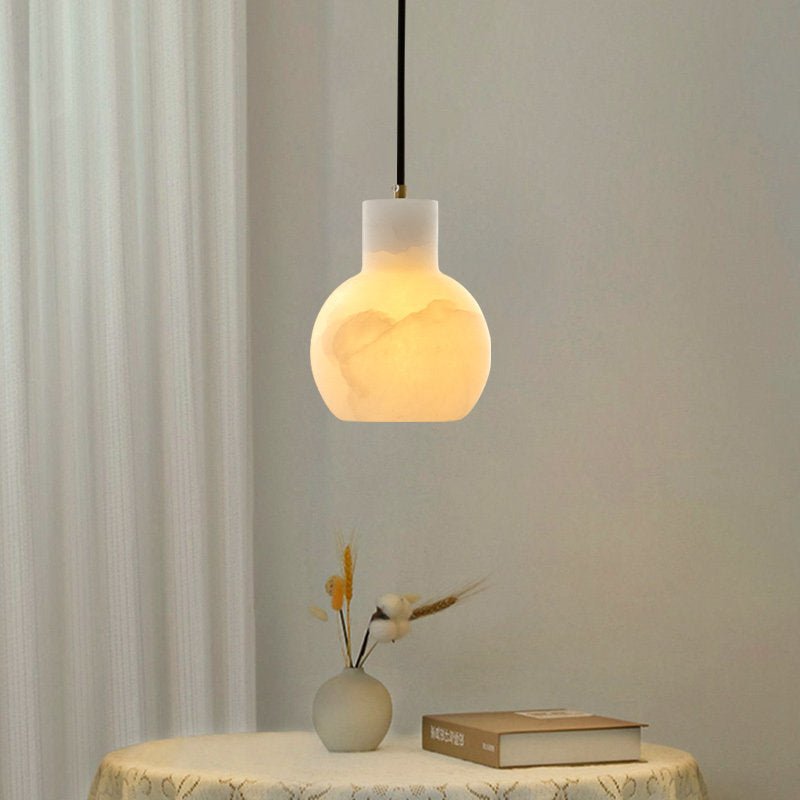 Bell Jar Alabaster Cluster Chandelier-Neutral Decor