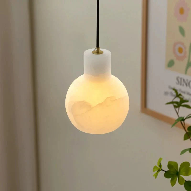 Bell Jar Alabaster Cluster Chandelier-Neutral Decor