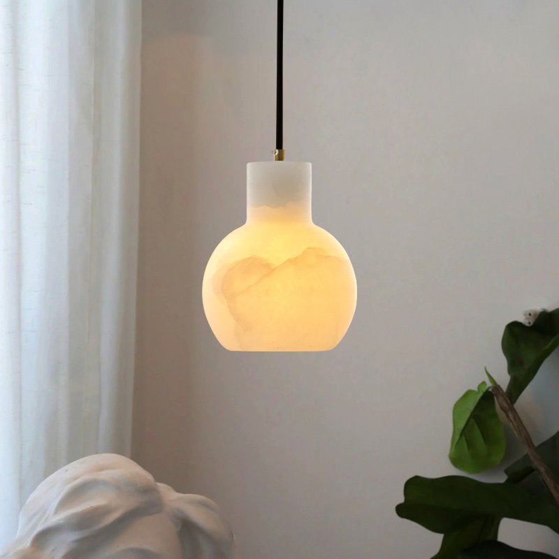 Bell Jar Alabaster Cluster Chandelier-Neutral Decor