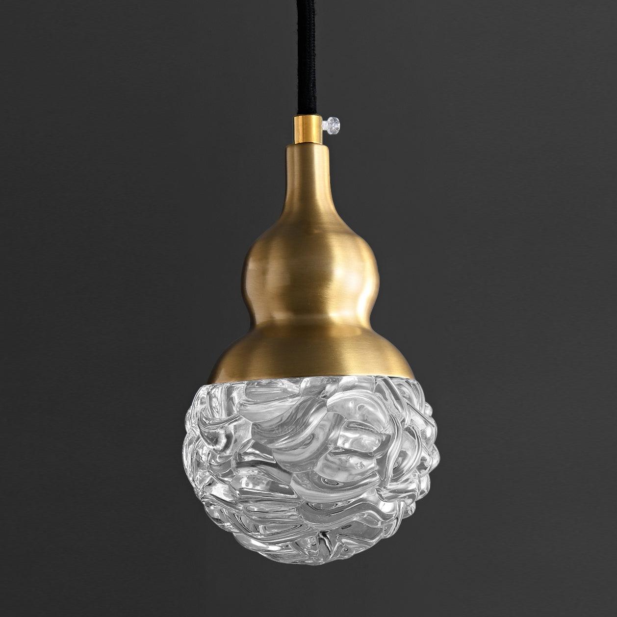Cove Brass & Glass Glam Pendant Light-Neutral Decor