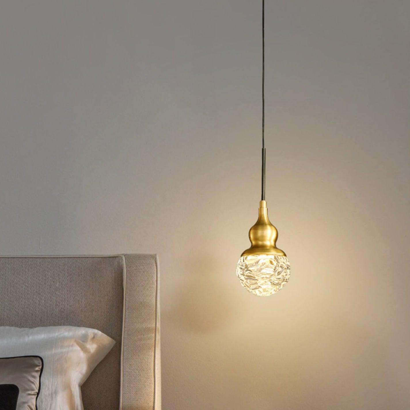 Cove Brass & Glass Glam Pendant Light-Neutral Decor