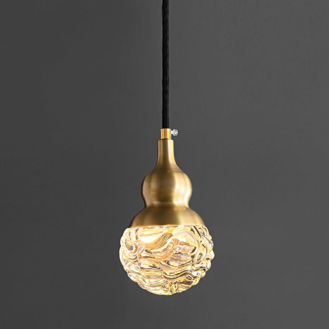 Cove Brass & Glass Glam Pendant Light-Neutral Decor