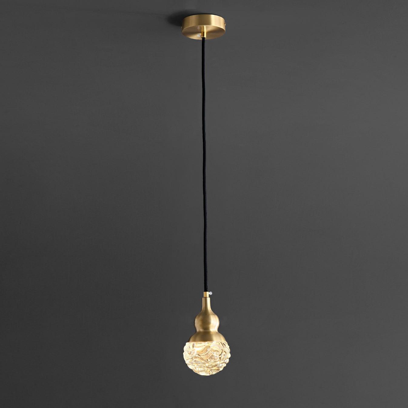 Cove Brass & Glass Glam Pendant Light-Neutral Decor