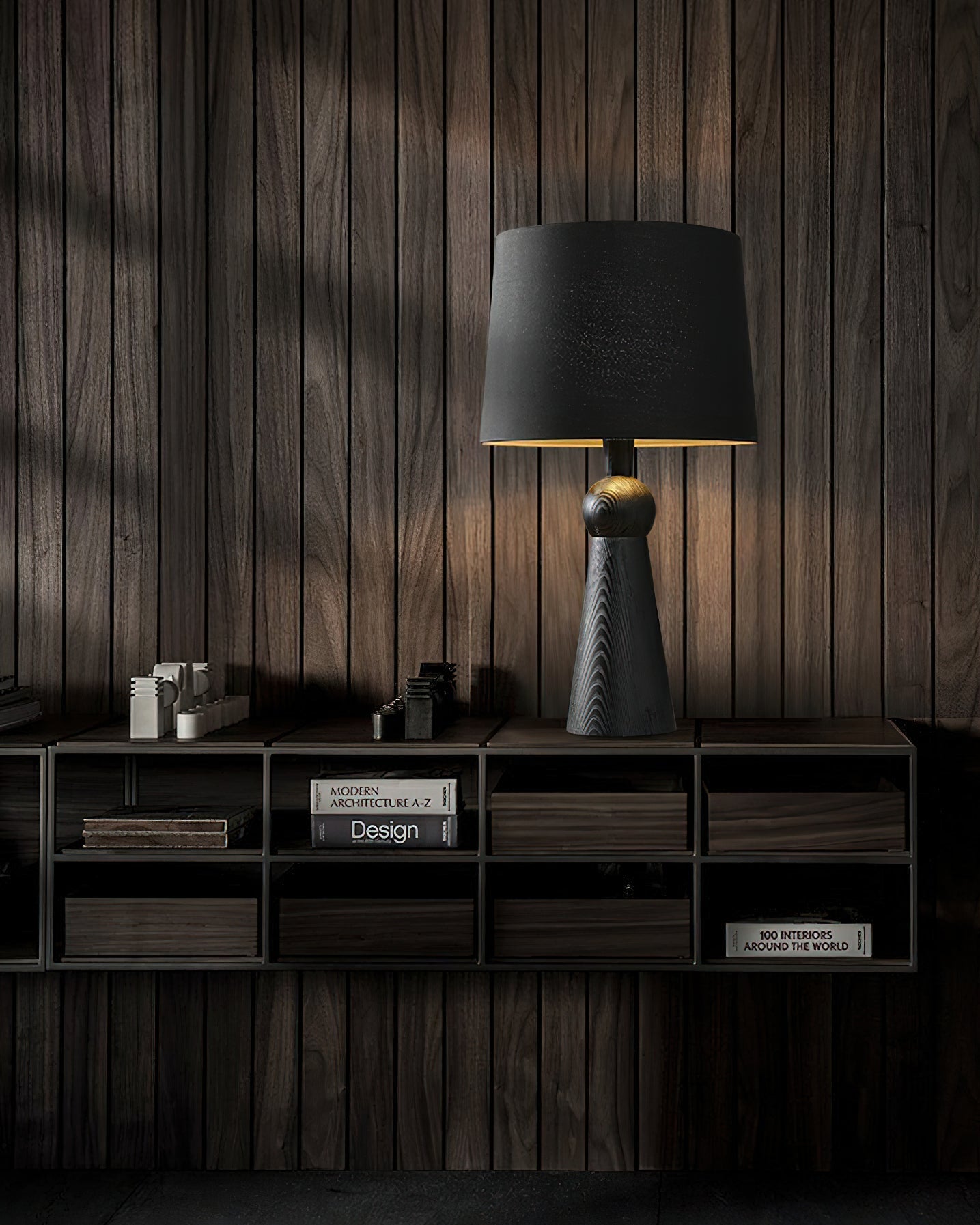 Lioria Wood Fabric Table Lamp-Neutral Decor