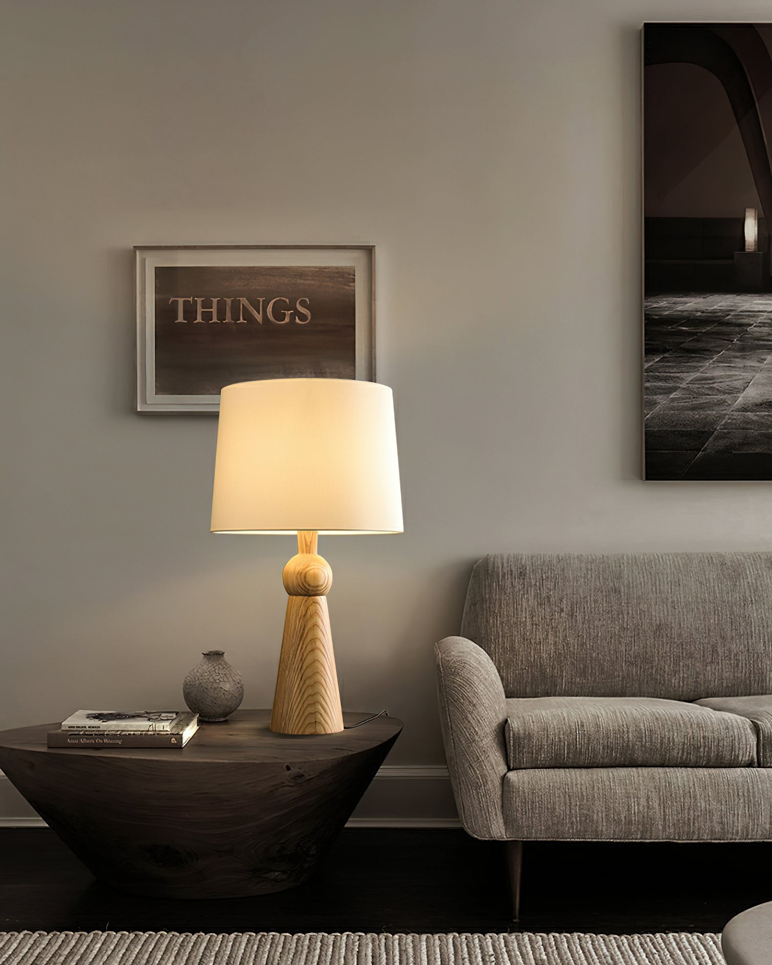 Lioria Wood Fabric Table Lamp-Neutral Decor