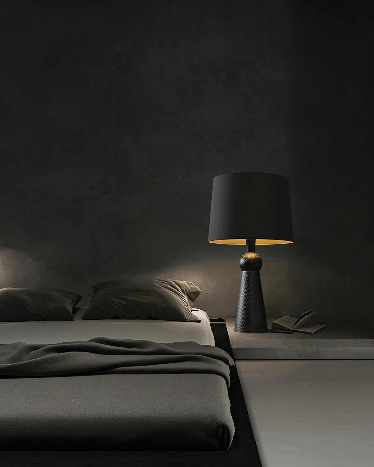 Lioria Wood Fabric Table Lamp-Neutral Decor