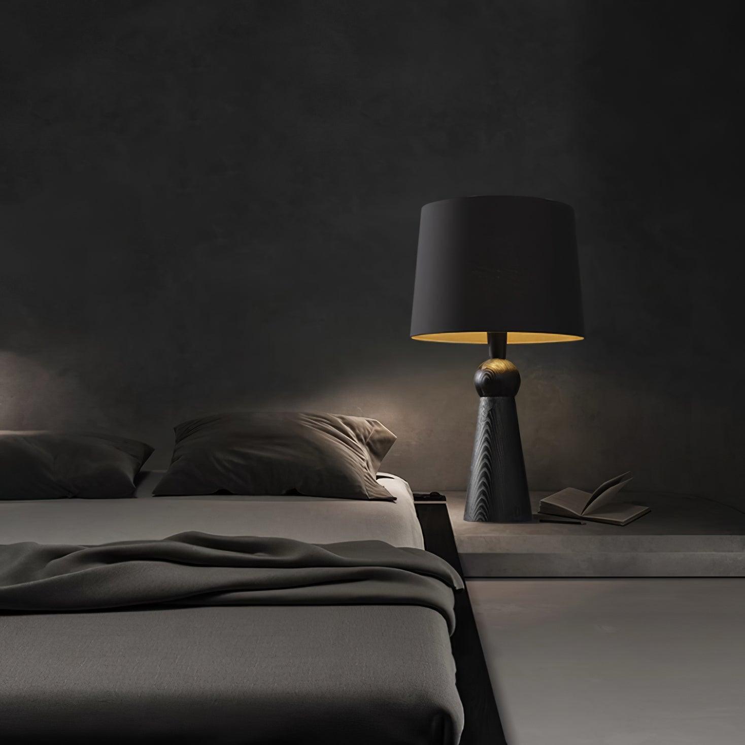 Lioria Wood Fabric Table Lamp-Neutral Decor