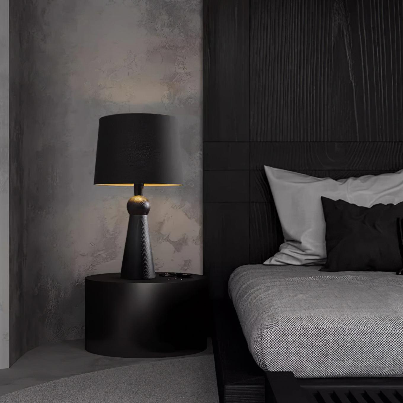 Lioria Wood Fabric Table Lamp-Neutral Decor