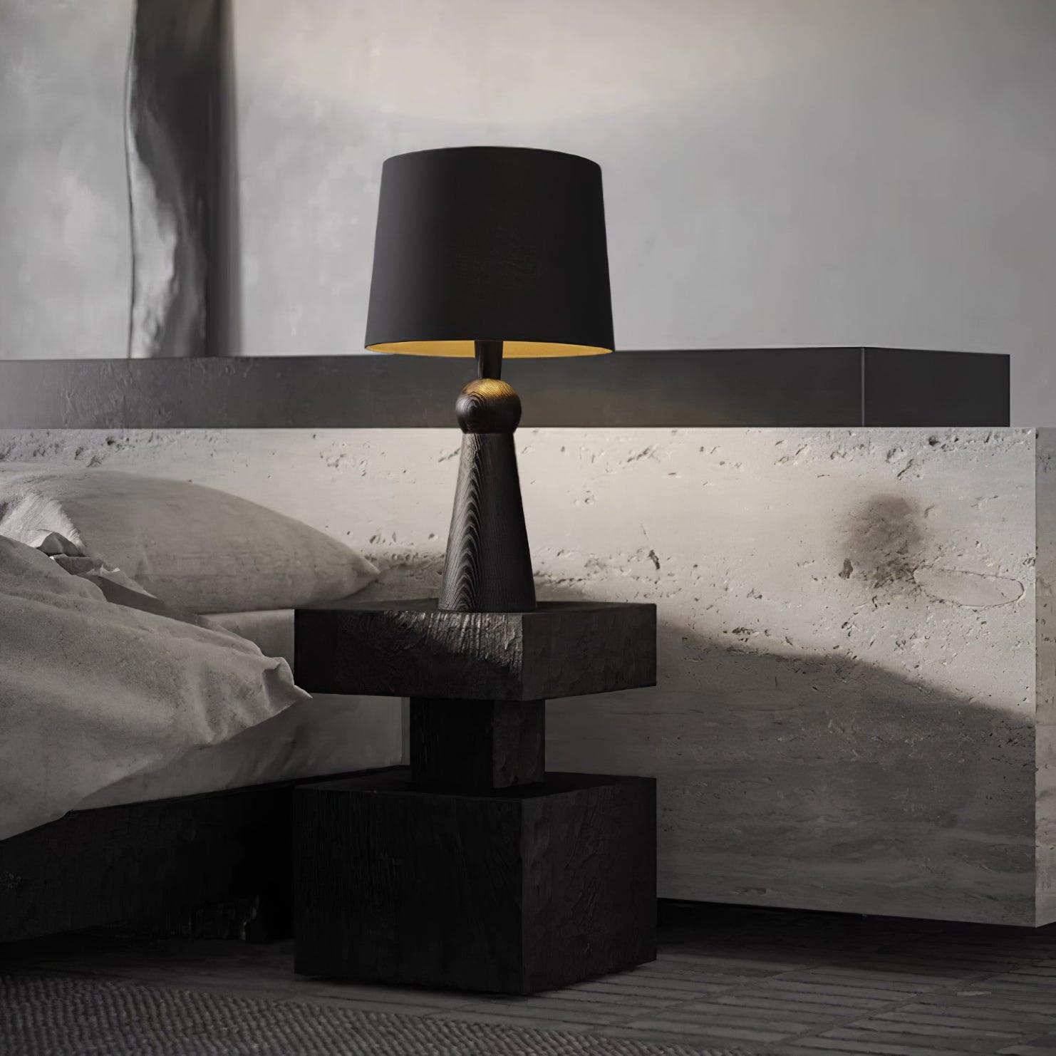 Lioria Wood Fabric Table Lamp-Neutral Decor