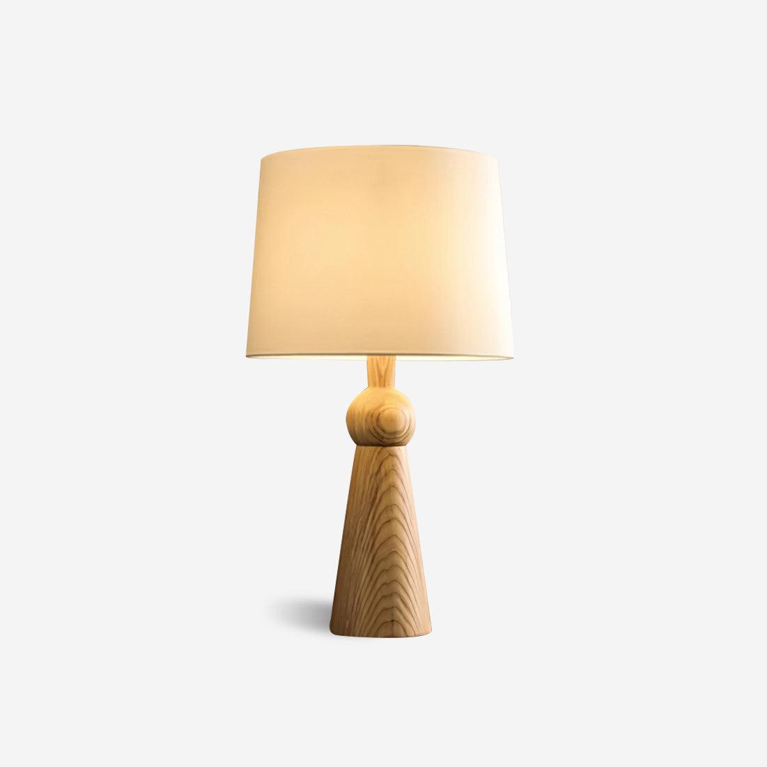 Lioria Wood Fabric Table Lamp-Neutral Decor