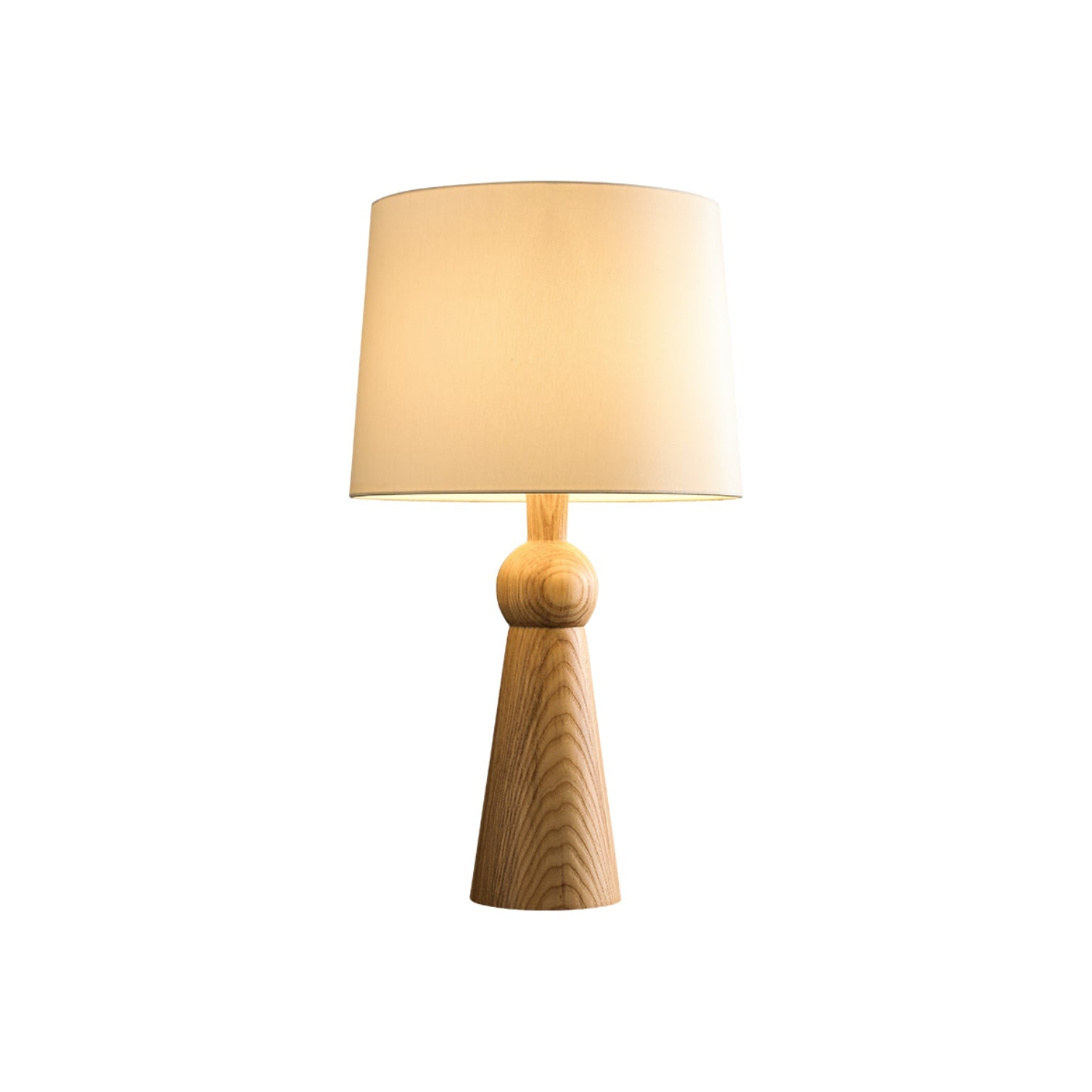 Lioria Wood Fabric Table Lamp-Neutral Decor