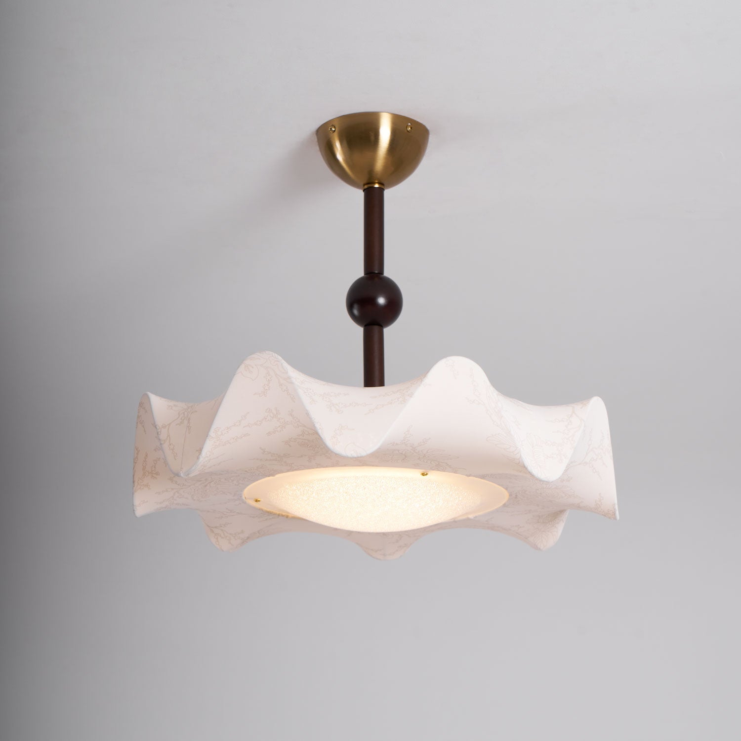 Avlorus Traditional Premium Elegance Wood Fabric Ceiling Light-Neutral Decor