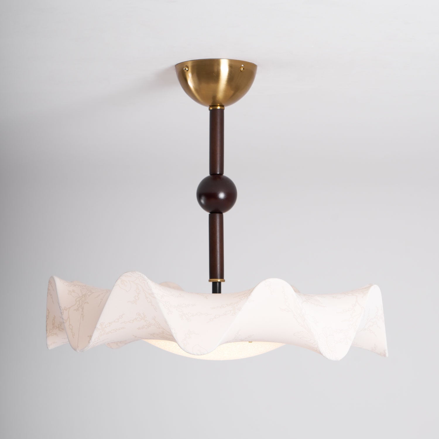 Avlorus Traditional Premium Elegance Wood Fabric Ceiling Light-Neutral Decor
