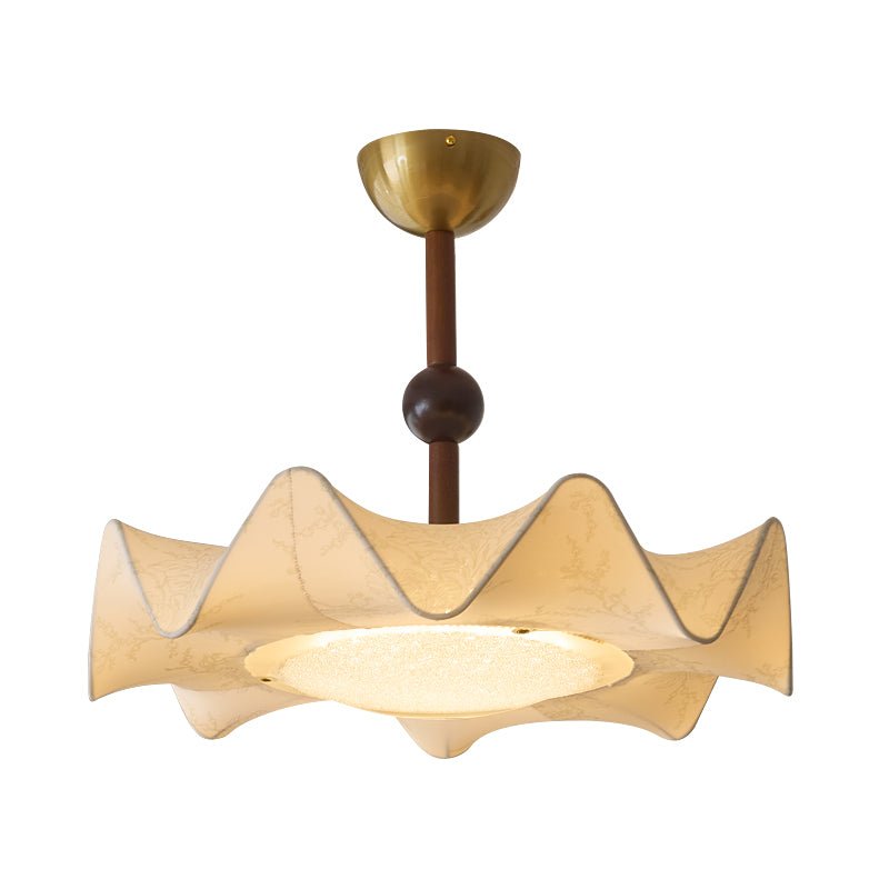 Avlorus Traditional Premium Elegance Wood Fabric Ceiling Light-Neutral Decor