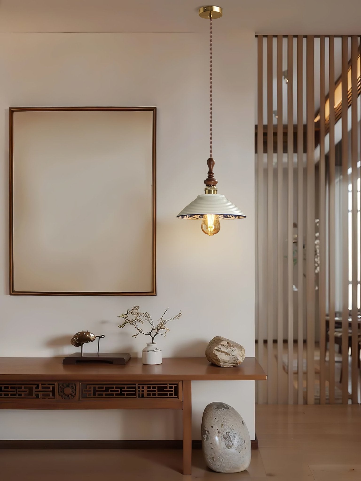 Ciraeor Delft Ceramic Pendant Light-Neutral Decor